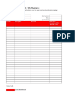 Bill of Materials template with compliance info