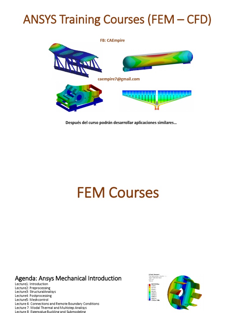 ANSYS Training Course Overview | PDF | Computational Fluid Dynamics ...