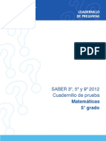 Prueba SaberMatematica 5 - 2012
