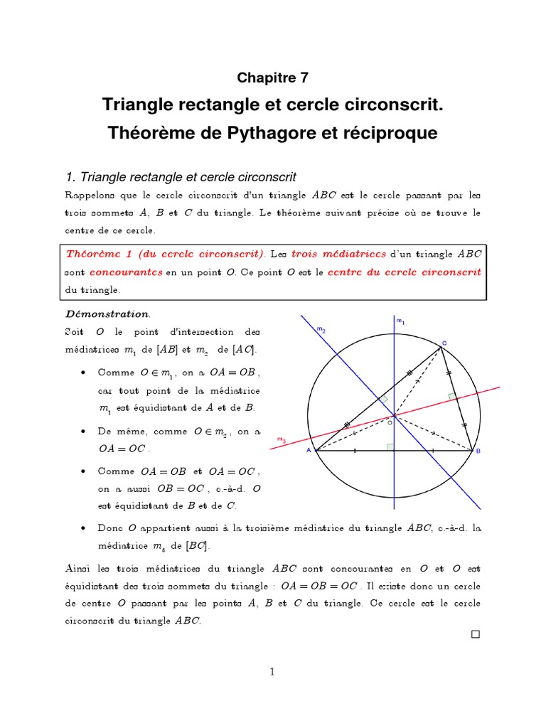 Réciproque De Pythagore Exercices Corrigés Pdf Pythagore | PDF | Triangle | Polytope