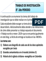 TEMAS DE INFORME DE INVESTIGACIÓN- 8°- 2do PERIODO 2019