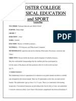 GC Foster College of Physical Education and SPORT: Lesson Plan