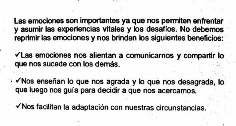 Importancia de las emociones en la vida | PDF
