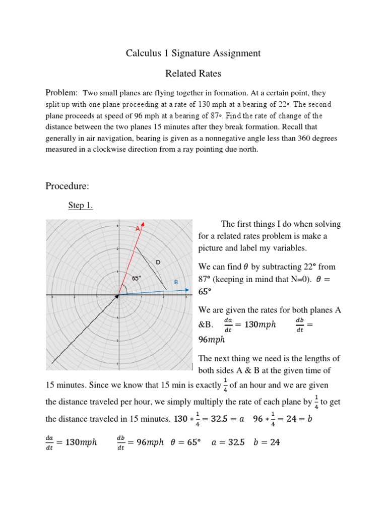 Rate of Distance Change in Planes | PDF | Trigonometric Functions | Angle