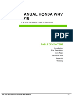 Manual Honda WRV 2018