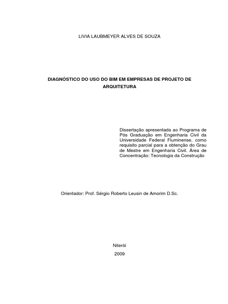 Uso do BIM em Projetos de Arquitetura | PDF | BIM | Tecnologia da ...