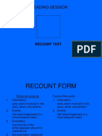 Reading Session: Recount Text