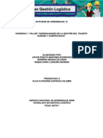 Evidencia 1 Taller Generalidades de La Gestion Del Talento Humano y Subprocesos