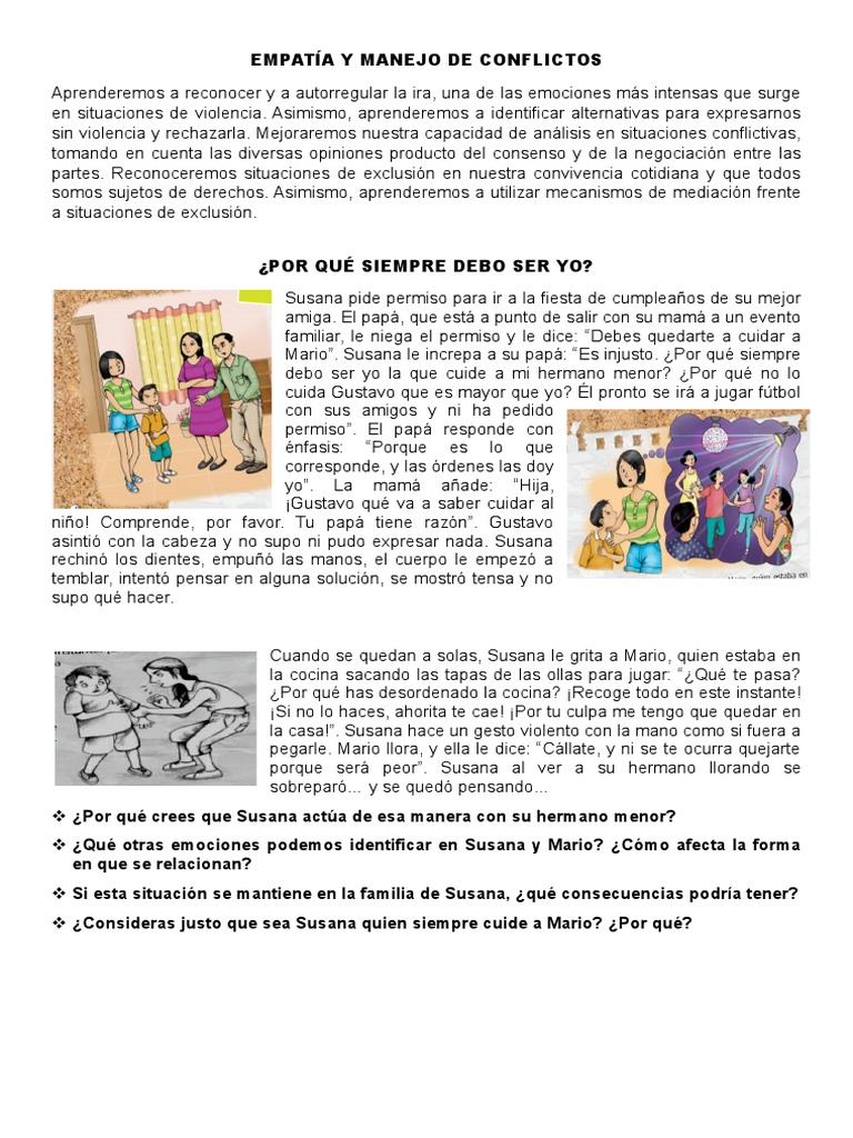 Empatía y Manejo de Conflictos | PDF | Ira | Las emociones