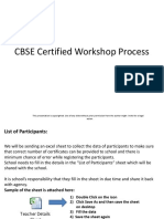CBSE Certified Workshop Process: Action