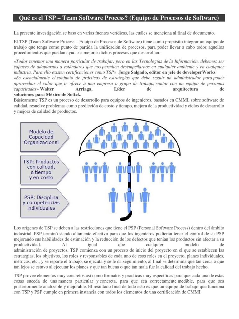 Qué Es El TSP | PDF | Software | Informática