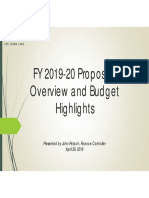 2019-20 Proposed Budget Presentation 042919