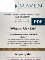 Traffic Management and Accident Investigation: - Alrey Quidet Ebajay - Registered Criminologist