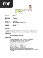 Abdul Khaliq CV As A QC Supervisor