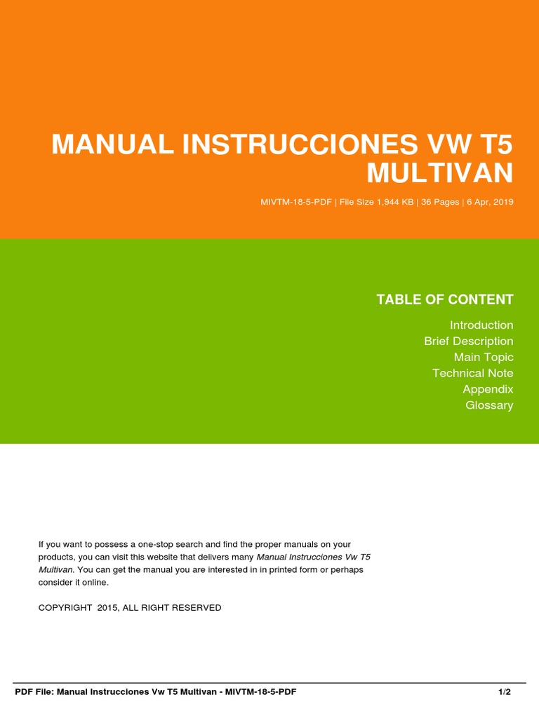 Vw T5 Multivan Bedienungsanleitung Pdf