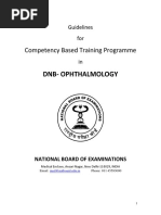 Dnb-Ophthalmology: Competency Based Training Programme