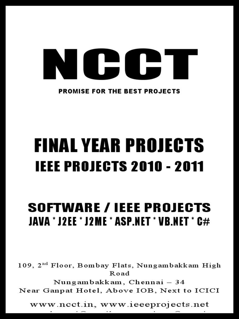 NCCT IEEE Final Year Projects 2010 | PDF