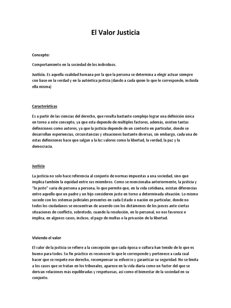 Valor de la Justicia para Niños | PDF | Justicia | Crimen y violencia