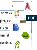 Play The Top Plant Grows Blue Bag Green Hat Pair of Shoes