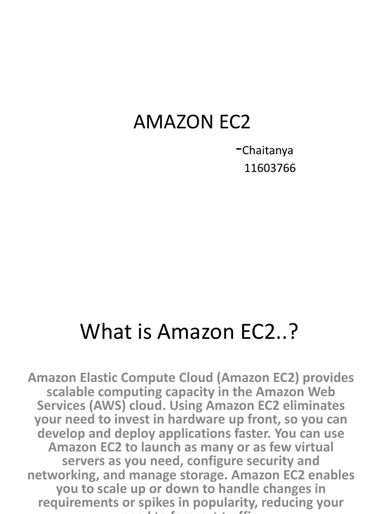 What Is Amazon Ec2 PDF Cloud Computing Computer Data
