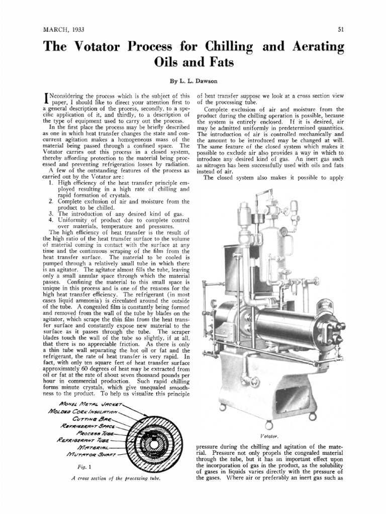Votator Process for Chilling Oils | PDF | Heat Transfer | Heat
