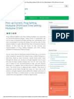 Pick-Up Current, Plug Setting Multiplier (PSM) and Time Setting Multiplier (TSM) - Electrical Concepts