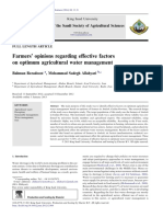 Farmers' Opinions Regarding Effective Factors On Optimum Agricultural Water Management