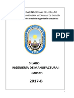 Silabo de Ing de Manuf I 2017 B