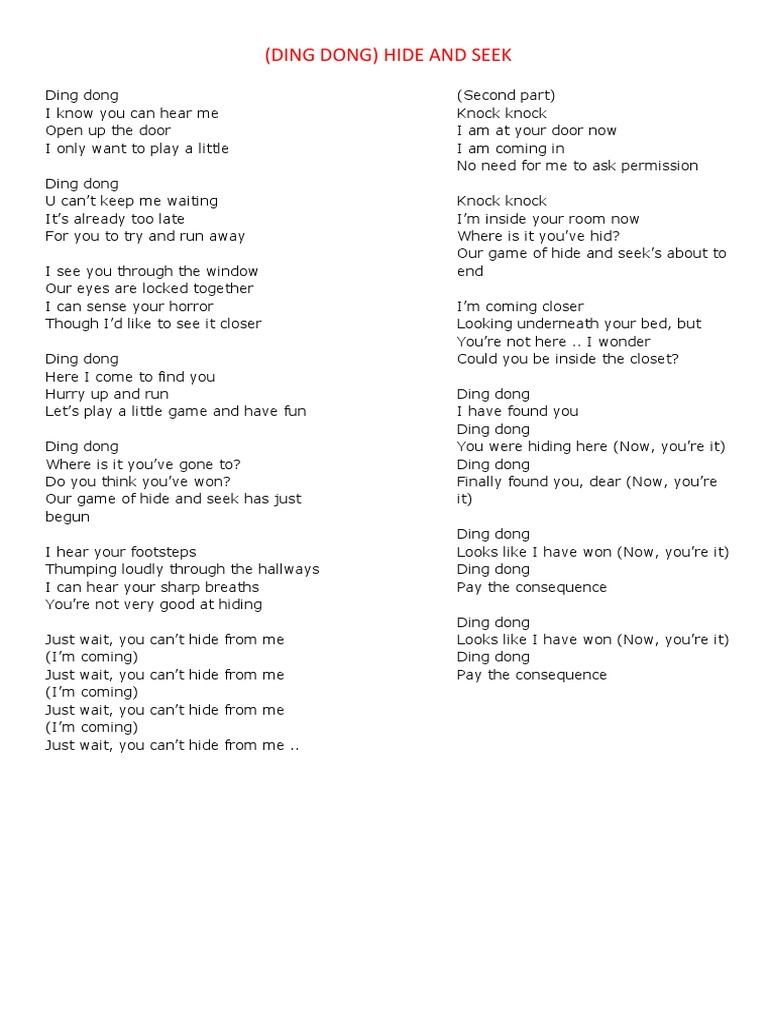 Action Song Lyrics Pdf