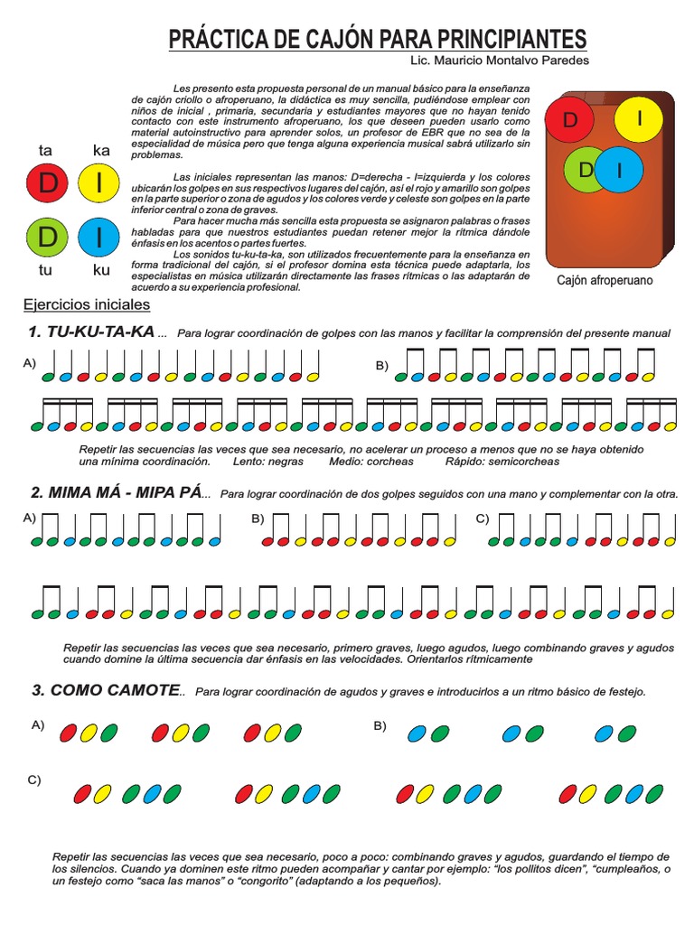 Manual Básico de Cajón Peruano | PDF | Ritmo | Las artes escénicas