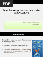 Ozone Technology For Food Preservation (Ozonation) : Presented By-Vikrant Rana 18msfood06