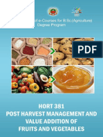 Post Harvest Management Value Addition of Fruits Vegetable PDF