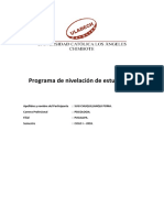 DESARROLLO DE PROGRAMA