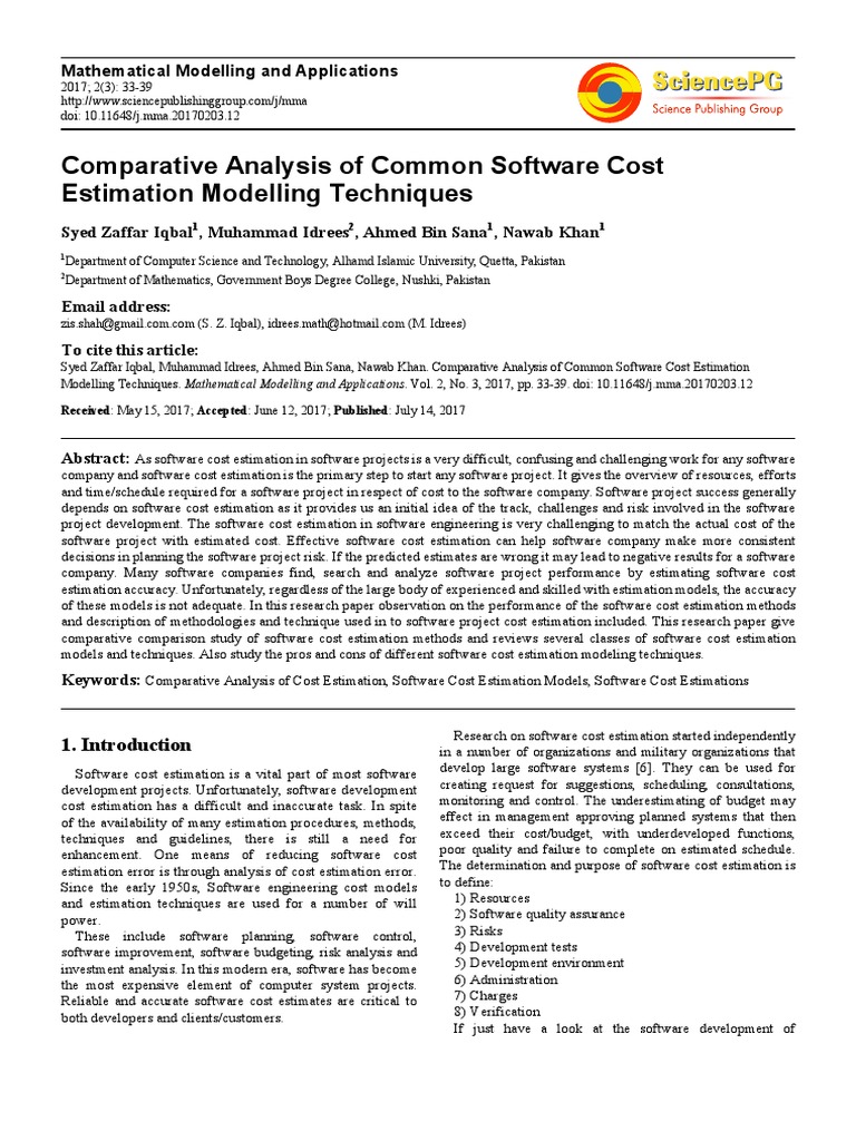 Review On Software Cost Estimation | PDF | Software Development ...