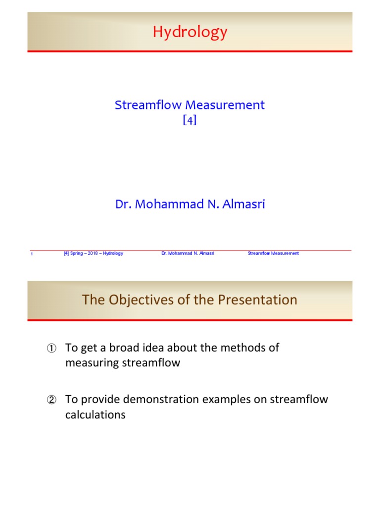 Streamflow Measurement Techniques | PDF | Hydrology | Transparent Materials