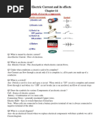 Electric Current and Its Effects