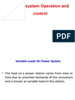 Power System Operation and Control