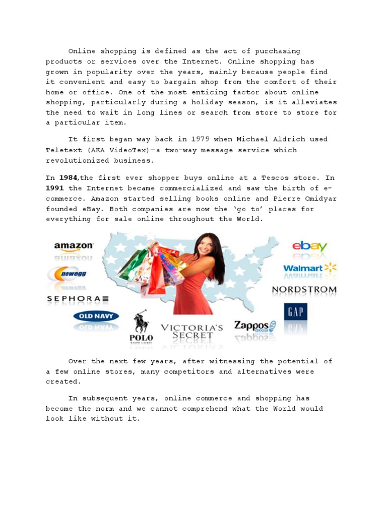 History and Growth of Online Shopping | PDF