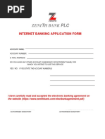 Internet Banking Form Zenith Bank Nigeria