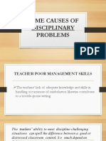 Some Causes of Disciplinary Problems
