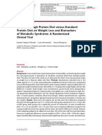 Effect of A High-Protein Diet Versus Standard-Protein Diet On Weight Loss and Biomarkers of Metabolic Syndrome A Randomized Clinical Trial