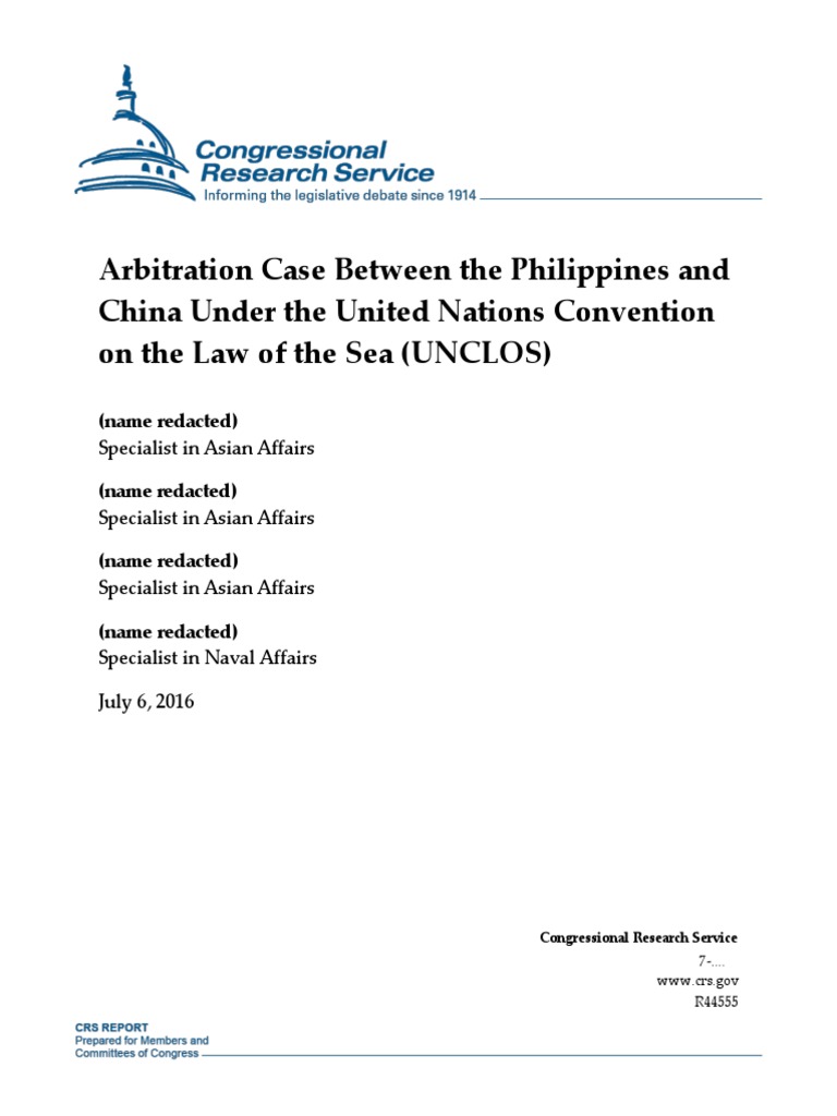 Philippines-China UNCLOS Arbitration Overview | PDF | South China Sea ...