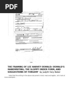 The Framing of Lee Harvey Oswald: Oswald's Handwriting Examined On Rifle/Revolver Order Forms