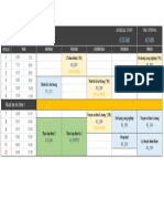 Class schedule with 45 minute periods and room locations