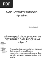 Basic Internet Protocols: FTP, Telnet: Mirela Walczak