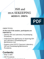 OSH and Housekeeping: Meden R. Orbita