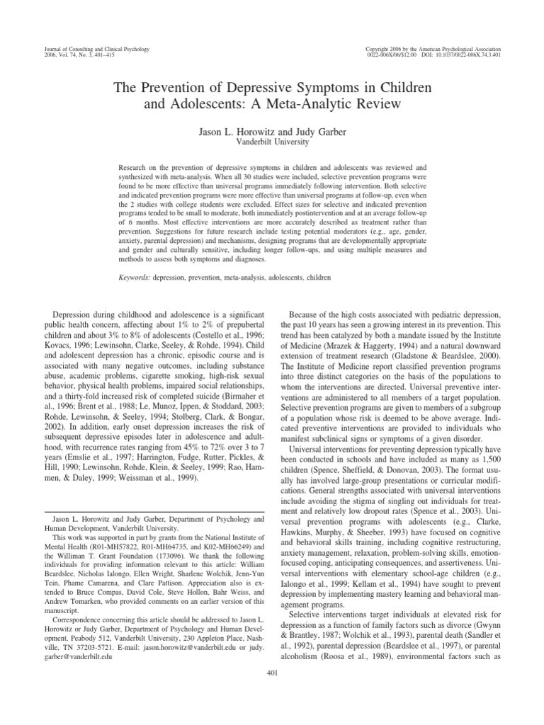 CCP 743401 PDF | PDF | Major Depressive Disorder | Meta Analysis