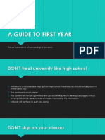 A Guide To First Year: The Do's and Don'ts of Succeeding at University