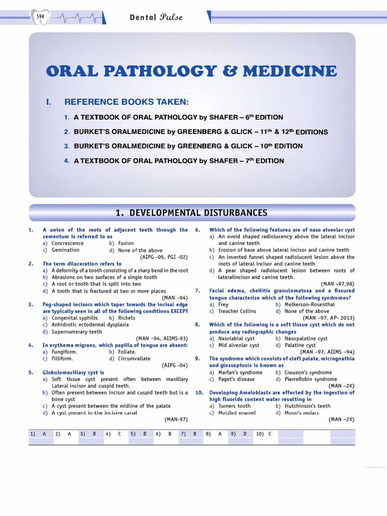 Oral Pathology Exam Review Guide | PDF | Human Tooth | Tooth