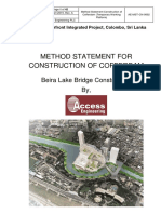 Method Statement For Construction of Cofferdam: Beira Lake Bridge Construction By